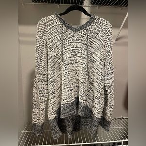 soft gray and white pullover hoodie